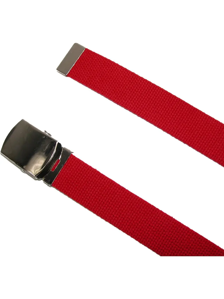 CTM Cotton Adjustable Belt with Nickel Buckle | Classic Casual Web Belt for Men & Women (1.25 inch, White) - view 4