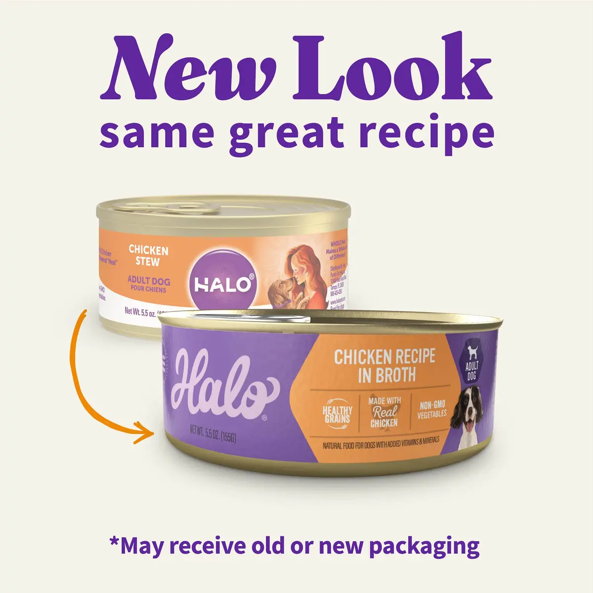 Halo Wet Dog Food, Real Chicken in Broth Recipe, 5.5 oz Can | Complete Nutrition for Adult Dogs - view 2
