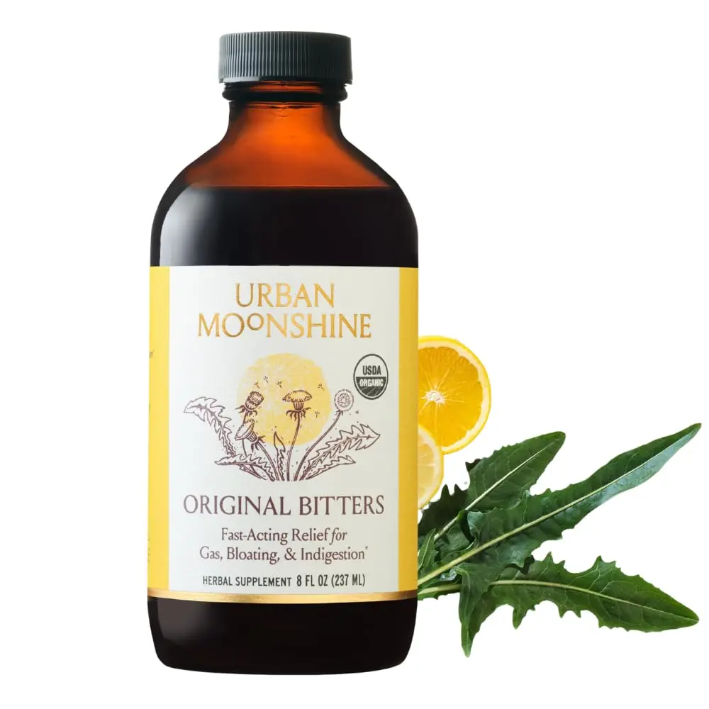 Urban Moonshine Digestive Bitters 8 Fl Oz | Organic Herbal Drops for Gas & Bloating - main product image