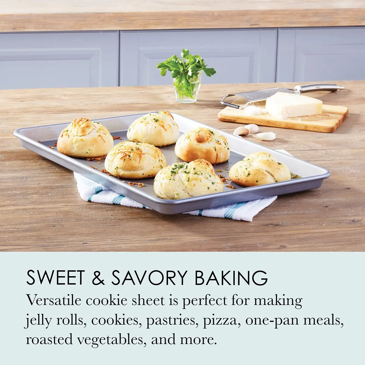 Chicago Metallic Jelly Roll Pan - 12.75 Inch | Heavy-Weight Aluminum, Even Heat, Nonstick - view 4