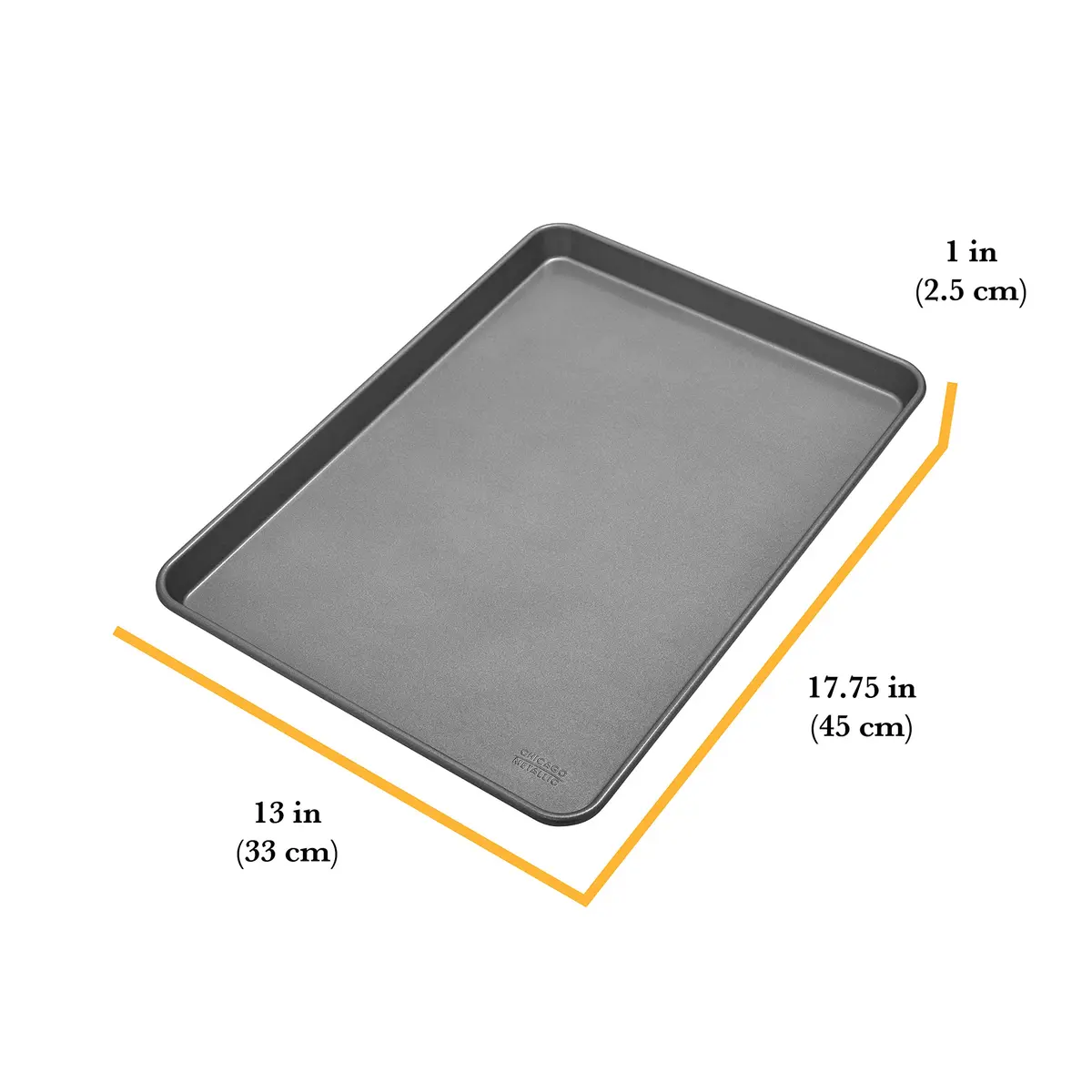 Chicago Metallic Jelly Roll Pan - 12.75 Inch | Heavy-Weight Aluminum, Even Heat, Nonstick - view 2