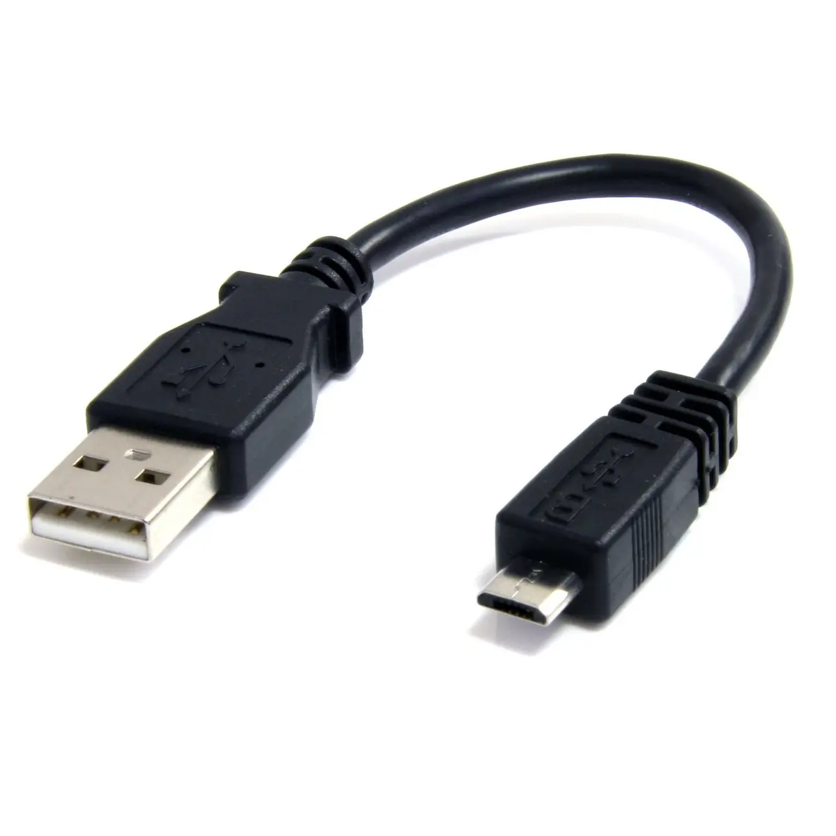 StarTech 6in USB-A to Micro-B Cable - USB 2.0 - Black (UUSBHAUB6IN) | 6in Short Micro USB Data Cable - main product image