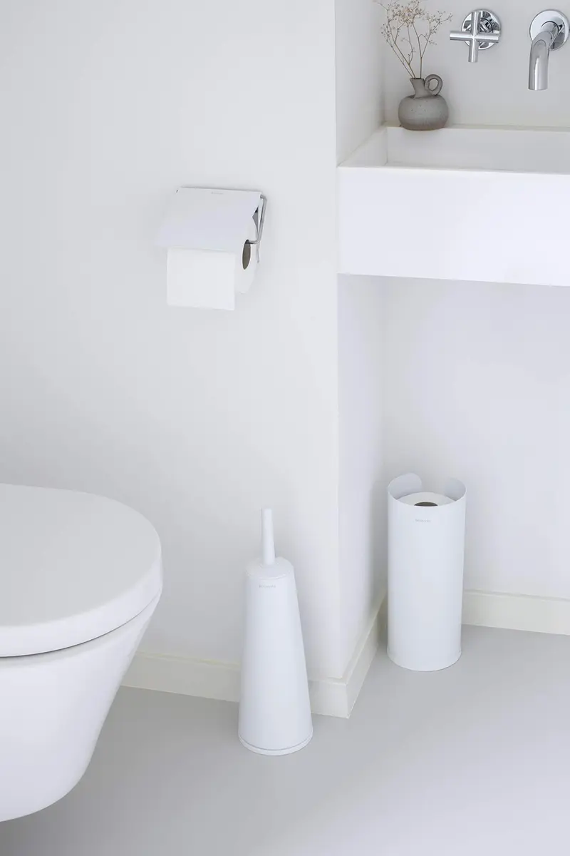 Brabantia ReNew Toilet Brush and Holder White | Corrosion Resistant, Discreet Holder, 42cm Height - view 5