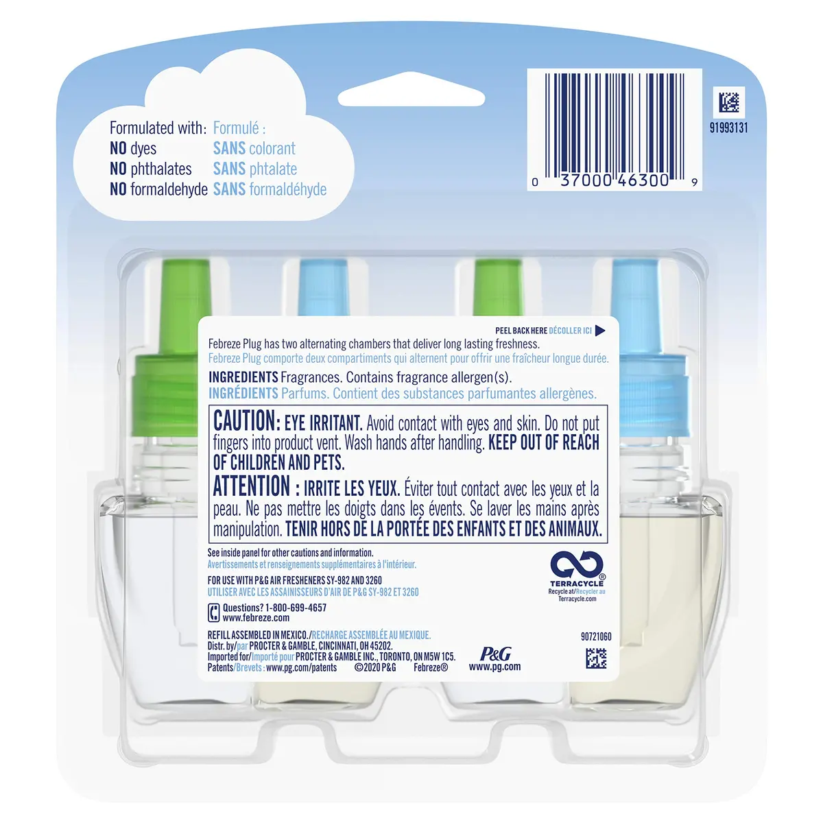 Febreze Plug in Air Freshener Morning & Dew Scented Oil Refill 52ml (1.74 Fl Oz), Pack of 2 | Continuous Odor Fighting for Indian Homes - view 2