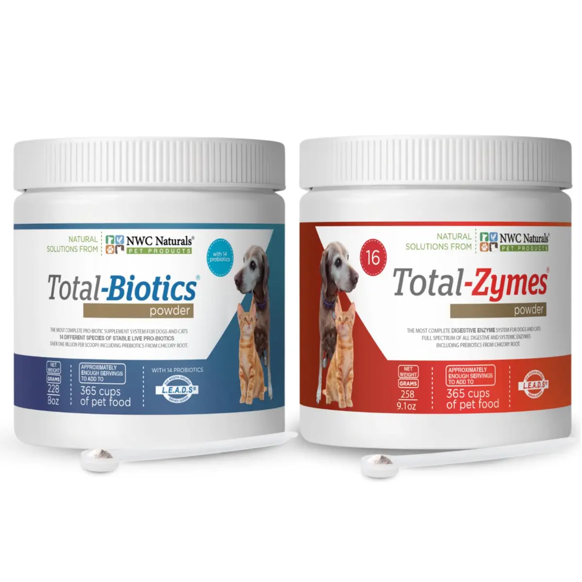 NWC Naturals Pet Probiotic & Digestive Enzyme Twin Pack 8 oz | Supports Gut & Immunity - main product image