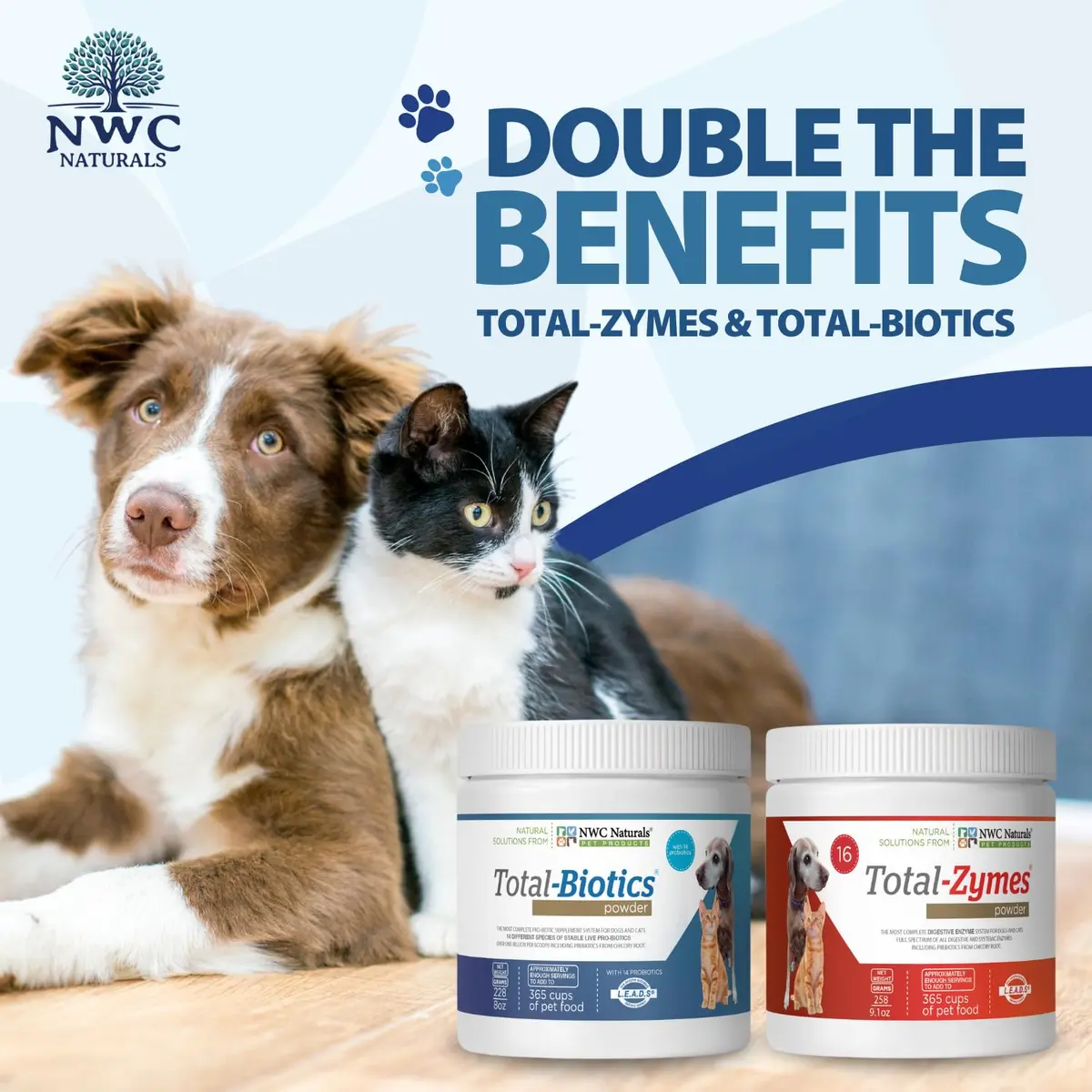 NWC Naturals Pet Probiotic & Digestive Enzyme Twin Pack 8 oz | Supports Gut & Immunity - view 6