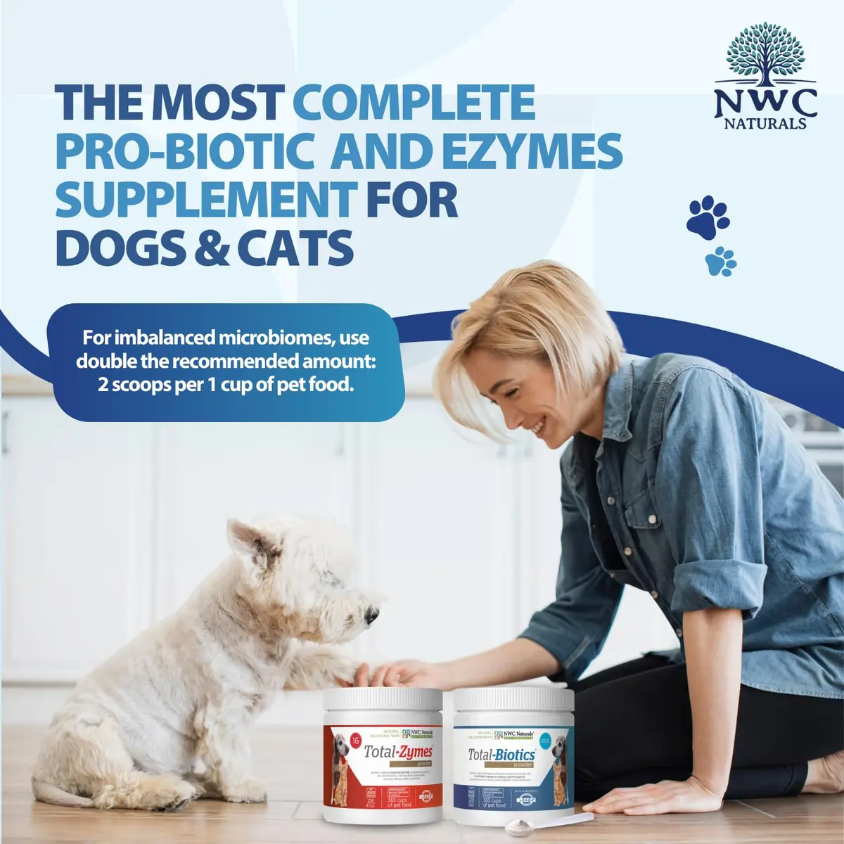 NWC Naturals Pet Probiotic & Digestive Enzyme Twin Pack 8 oz | Supports Gut & Immunity - view 8