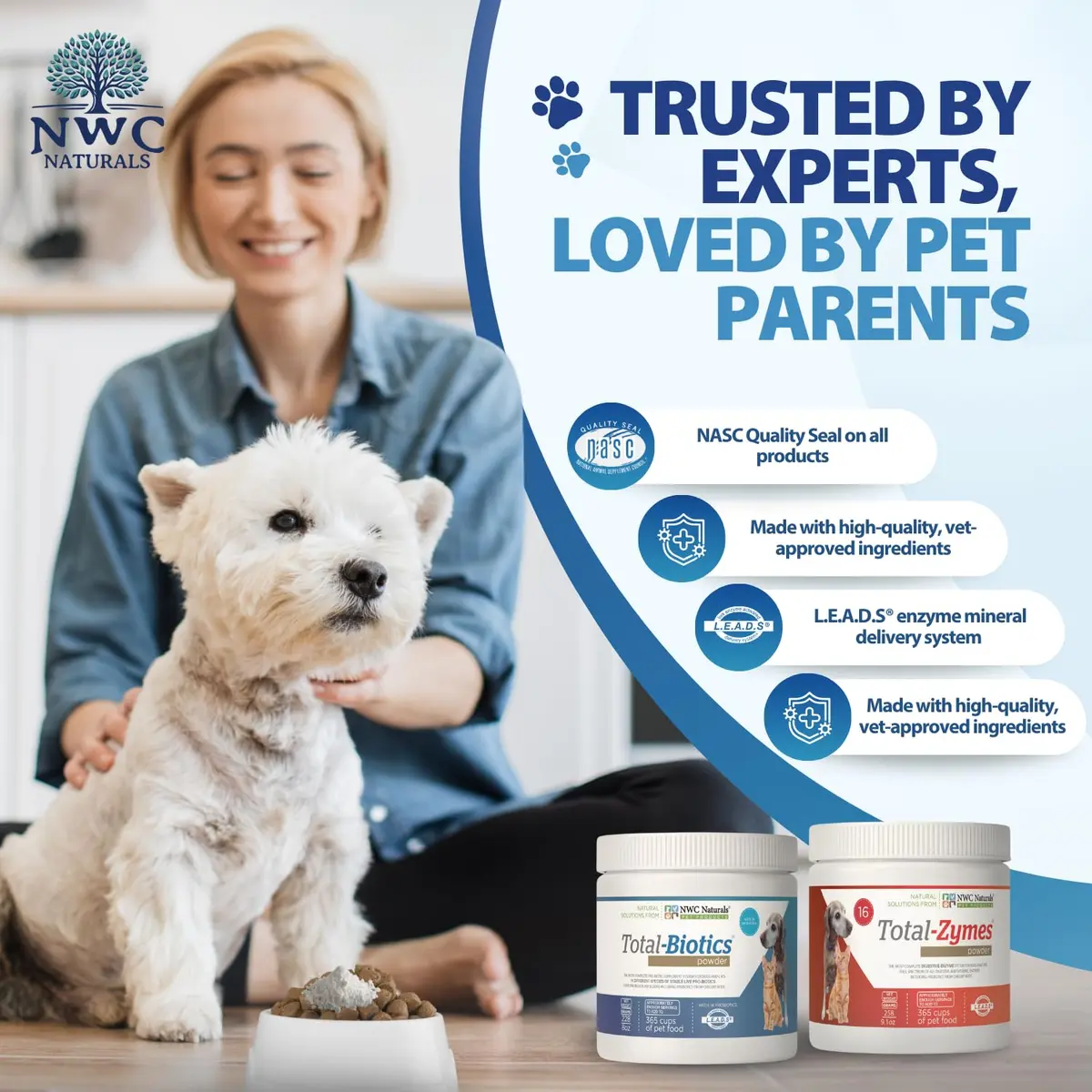 NWC Naturals Pet Probiotic & Digestive Enzyme Twin Pack 8 oz | Supports Gut & Immunity - view 3