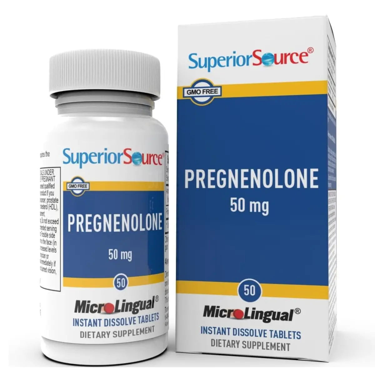 Superior Source Pregnenolone 50 mg | Sublingual Tablets for Hormone & Brain Support, 50 Count - main product image