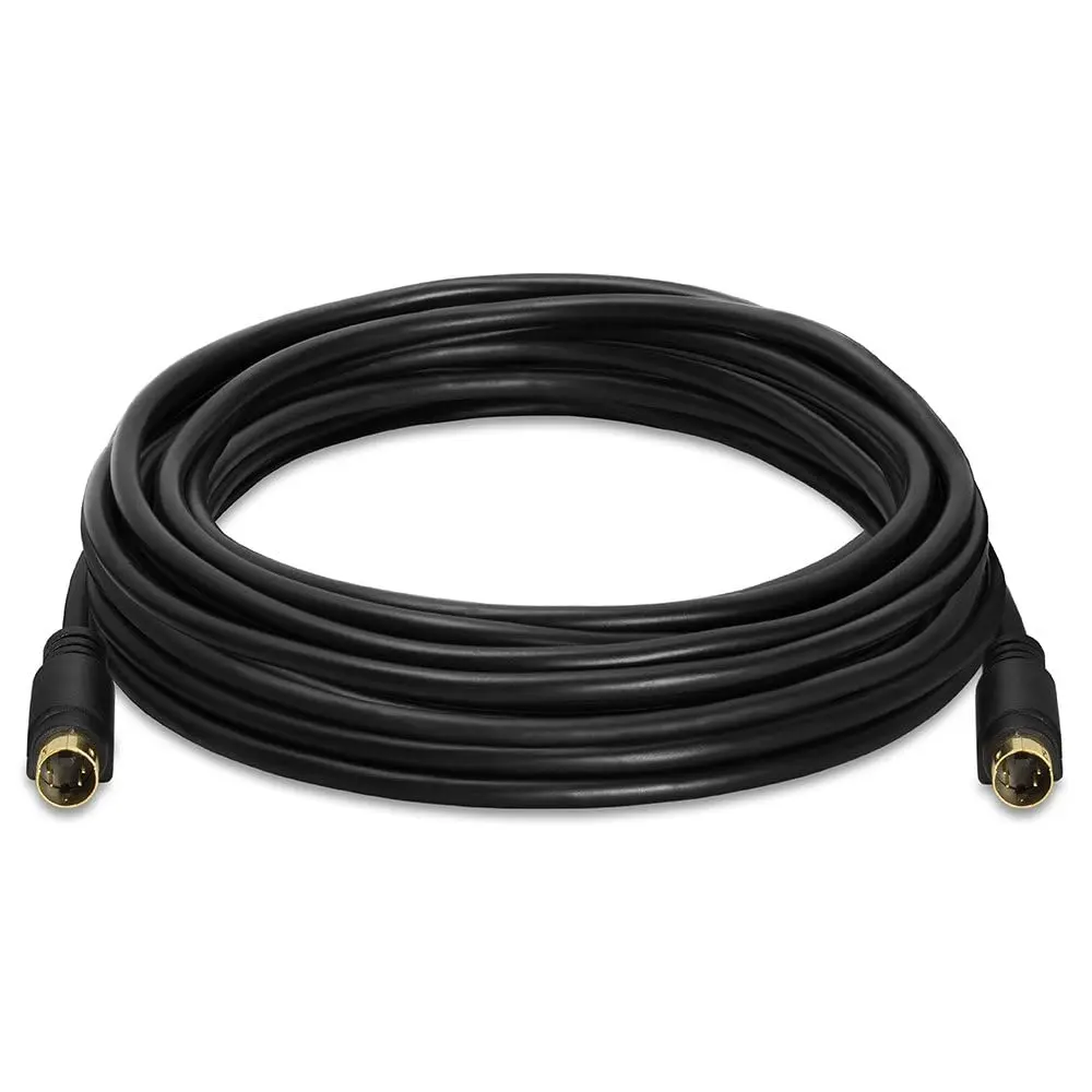 Cmple S Video Cable 25 ft SVHS 4-PIN Video Cable Mini Din S-Video Cord for Home Theater, Camcorder, DSS Receiver, DVD Player - Black | High-Quality 4-pin SVHS - view 2
