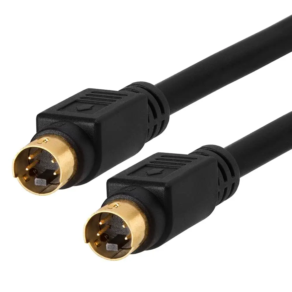 Cmple S Video Cable 25 ft SVHS 4-PIN Video Cable Mini Din S-Video Cord for Home Theater, Camcorder, DSS Receiver, DVD Player - Black | High-Quality 4-pin SVHS - view 3