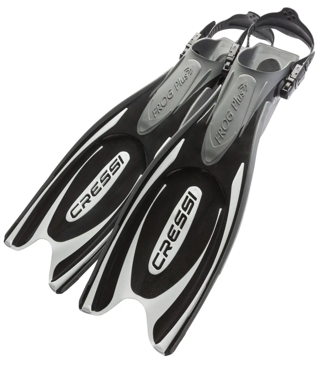 CressiFins, Black/Silver, XS/S | US Man 3-6 | US Lady 4-7 | EU 35/38 | Open-Heel Dive Fins with Channeling Power - view 7