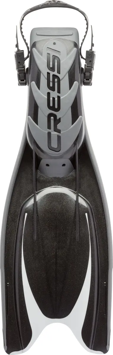 CressiFins, Black/Silver, XS/S | US Man 3-6 | US Lady 4-7 | EU 35/38 | Open-Heel Dive Fins with Channeling Power - view 3