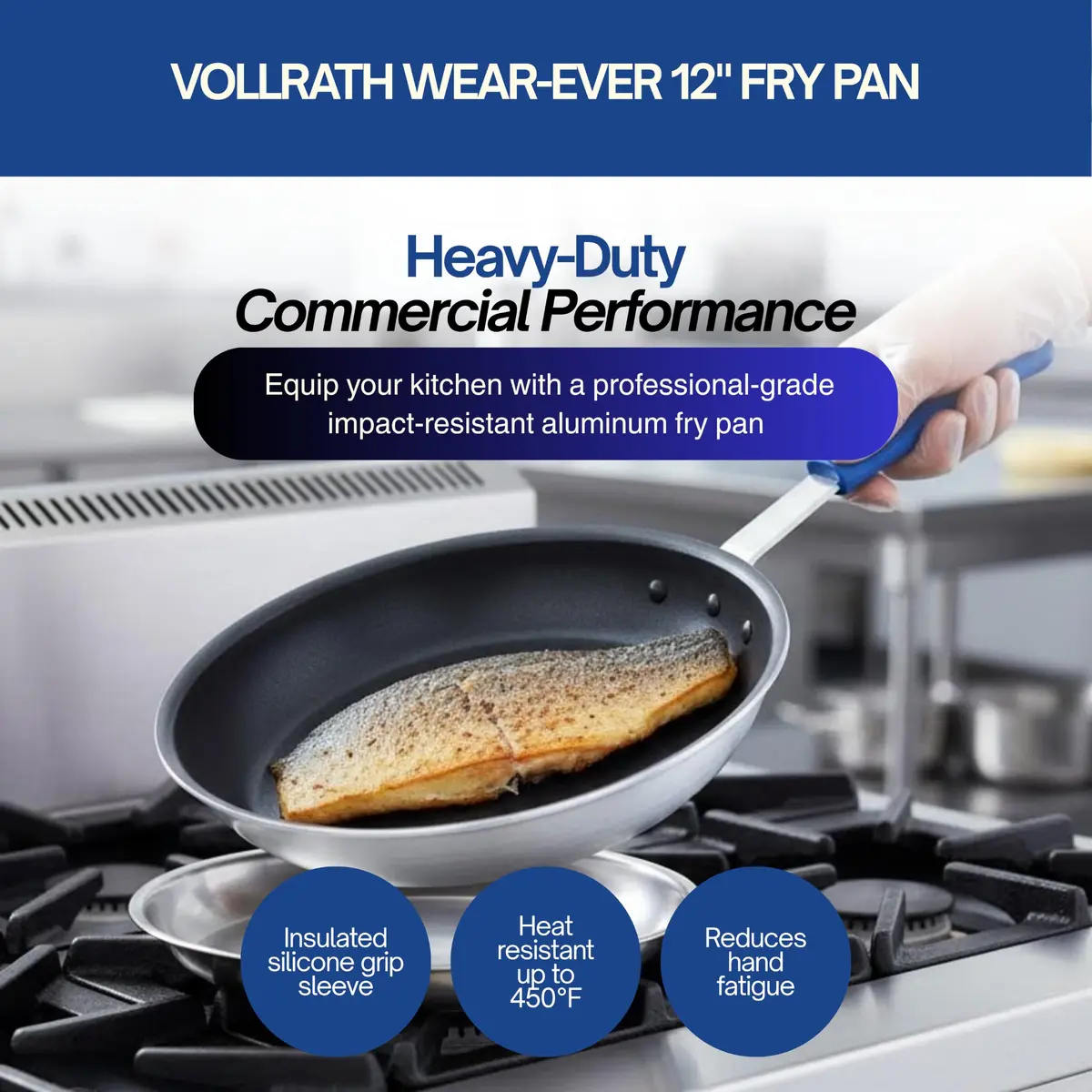 Vollrath 12" Wear-Ever CeramiGuard II Fry Pan with Cool Handle | Nonstick Aluminum Cookware - view 2