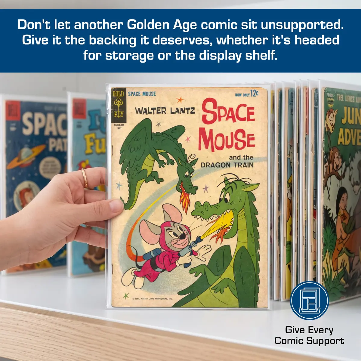 BCW Golden Age Comic Backing Boards 7.5 x 10.5 inches | Acid-Free Archival Support for Comics - view 6