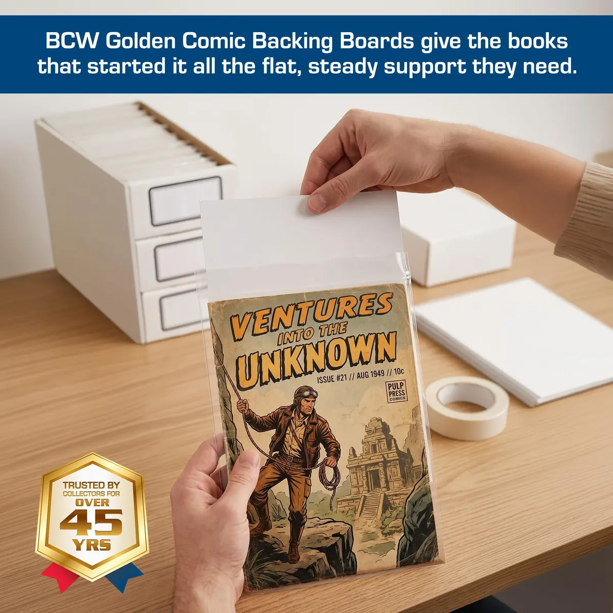 BCW Golden Age Comic Backing Boards 7.5 x 10.5 inches | Acid-Free Archival Support for Comics - view 3