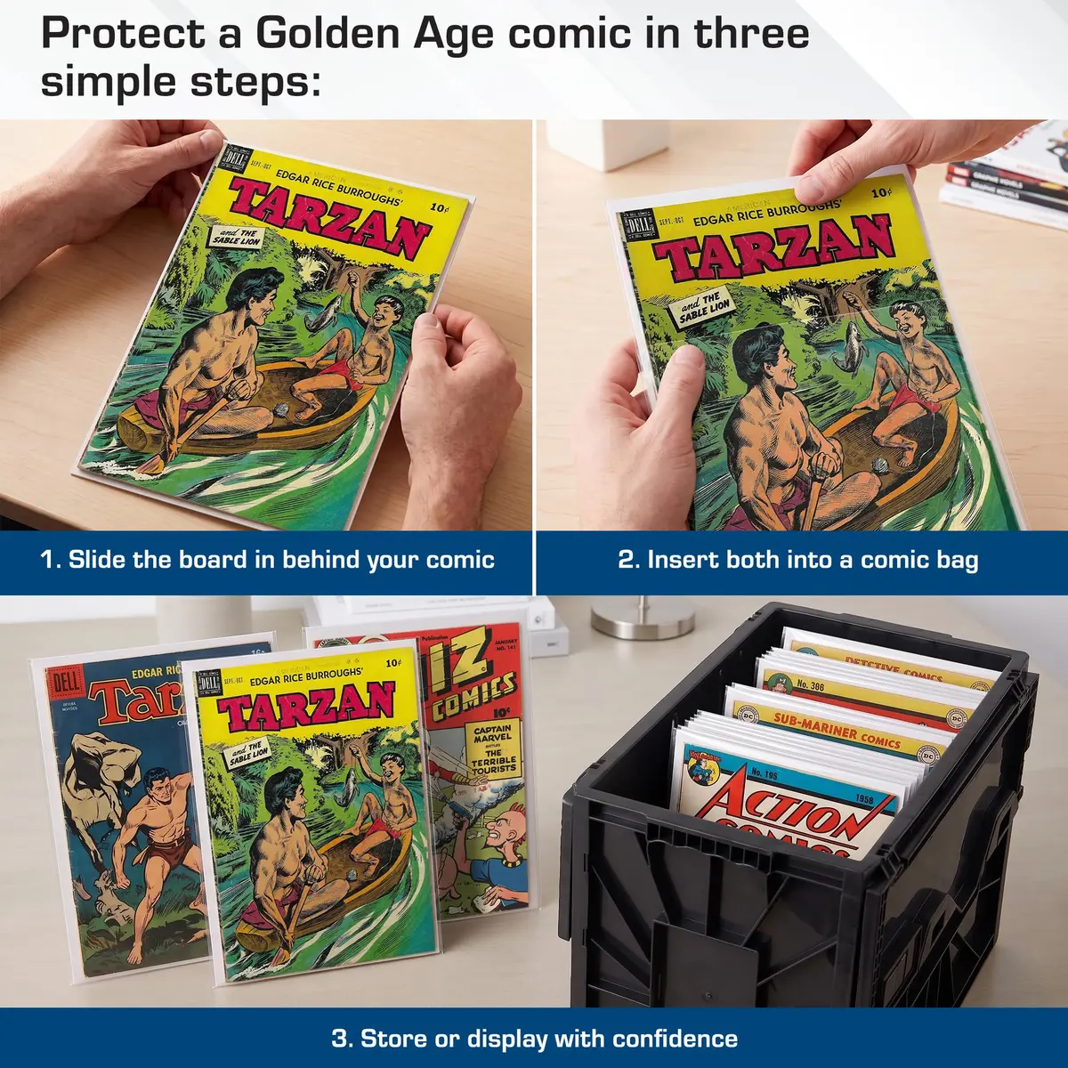 BCW Golden Age Comic Backing Boards 7.5 x 10.5 inches | Acid-Free Archival Support for Comics - view 4