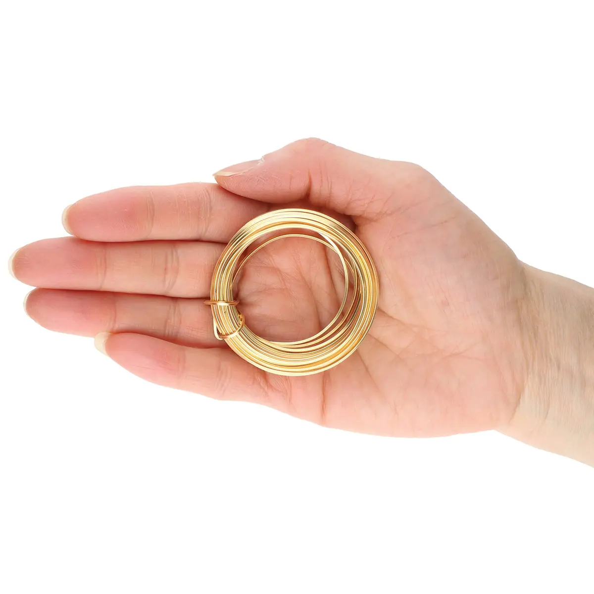 The Beadsmith Square Craft Wire - Soft Temper Beading Wire, Gold Color, 18 Gauge (0.04 inches / 1 mm), 4 Yards - view 4