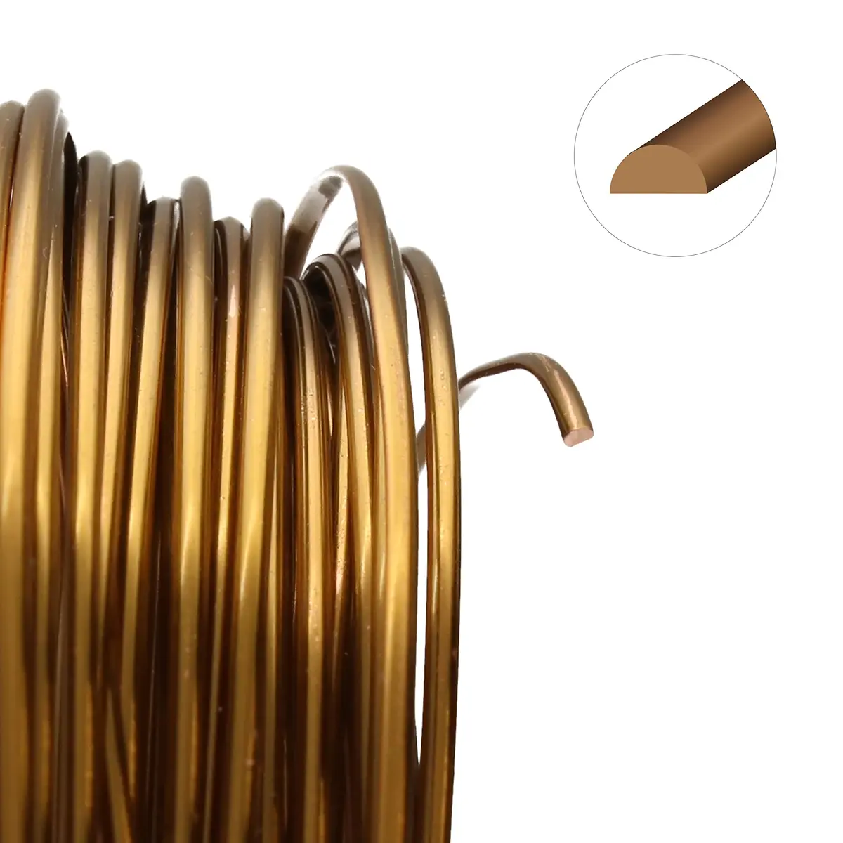 The Beadsmith Half-Round Jewelry Wire – Soft Temper Vintage Bronze, 18 Gauge, 7 Yards | Malleable & Tarnish Resistant - view 3