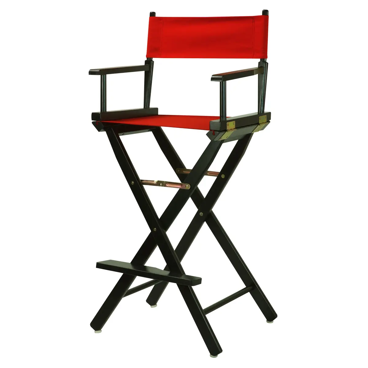 Casual Home 30" Director's Chair Black Frame with Red Canvas | Classic foldable design for versatile seating - main product image