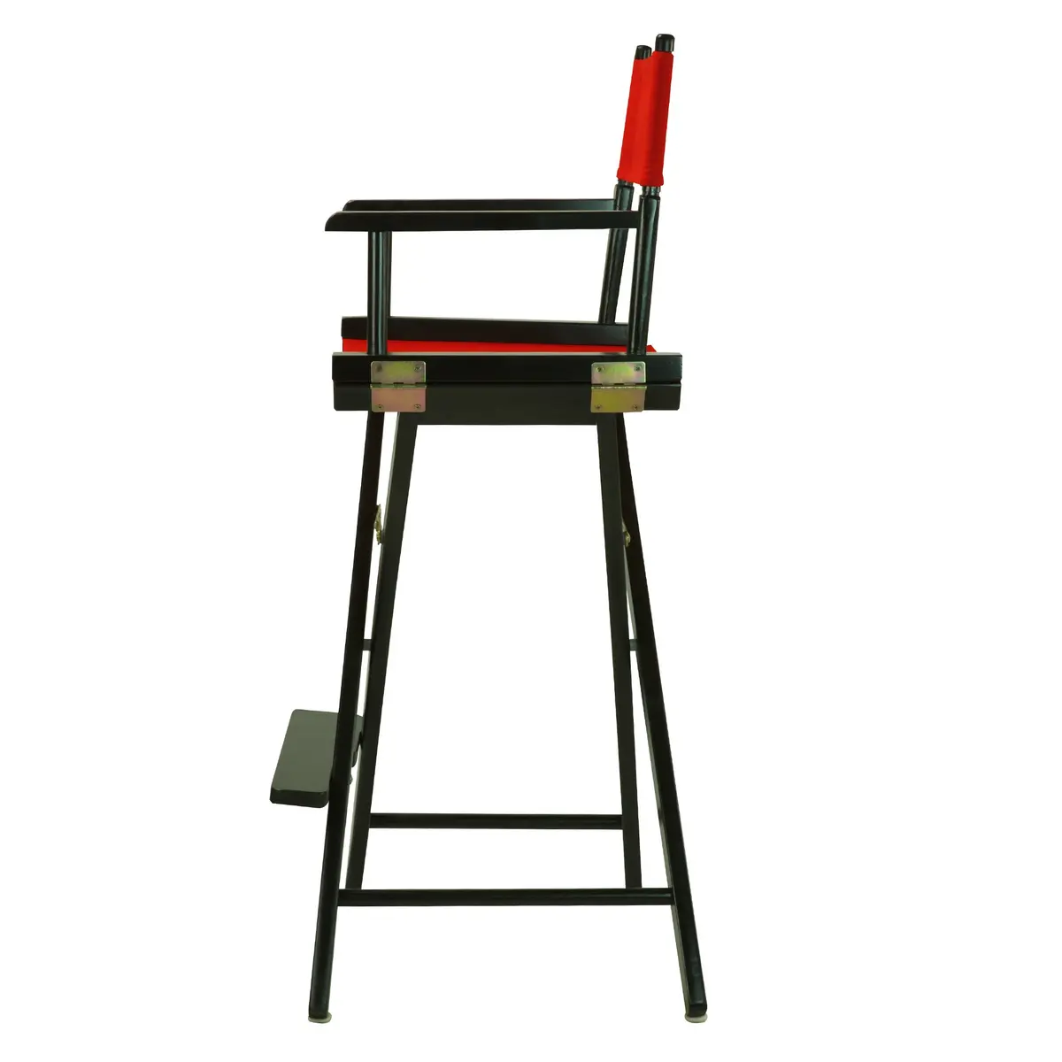 Casual Home 30" Director's Chair Black Frame with Red Canvas | Classic foldable design for versatile seating - view 4
