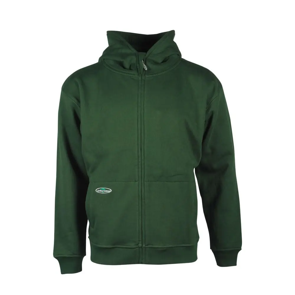 Arborwear Double-Thick Full Zip Hoodie for Men, Forest Green - Small | Heavyweight Cotton for Work & Cold - main product image