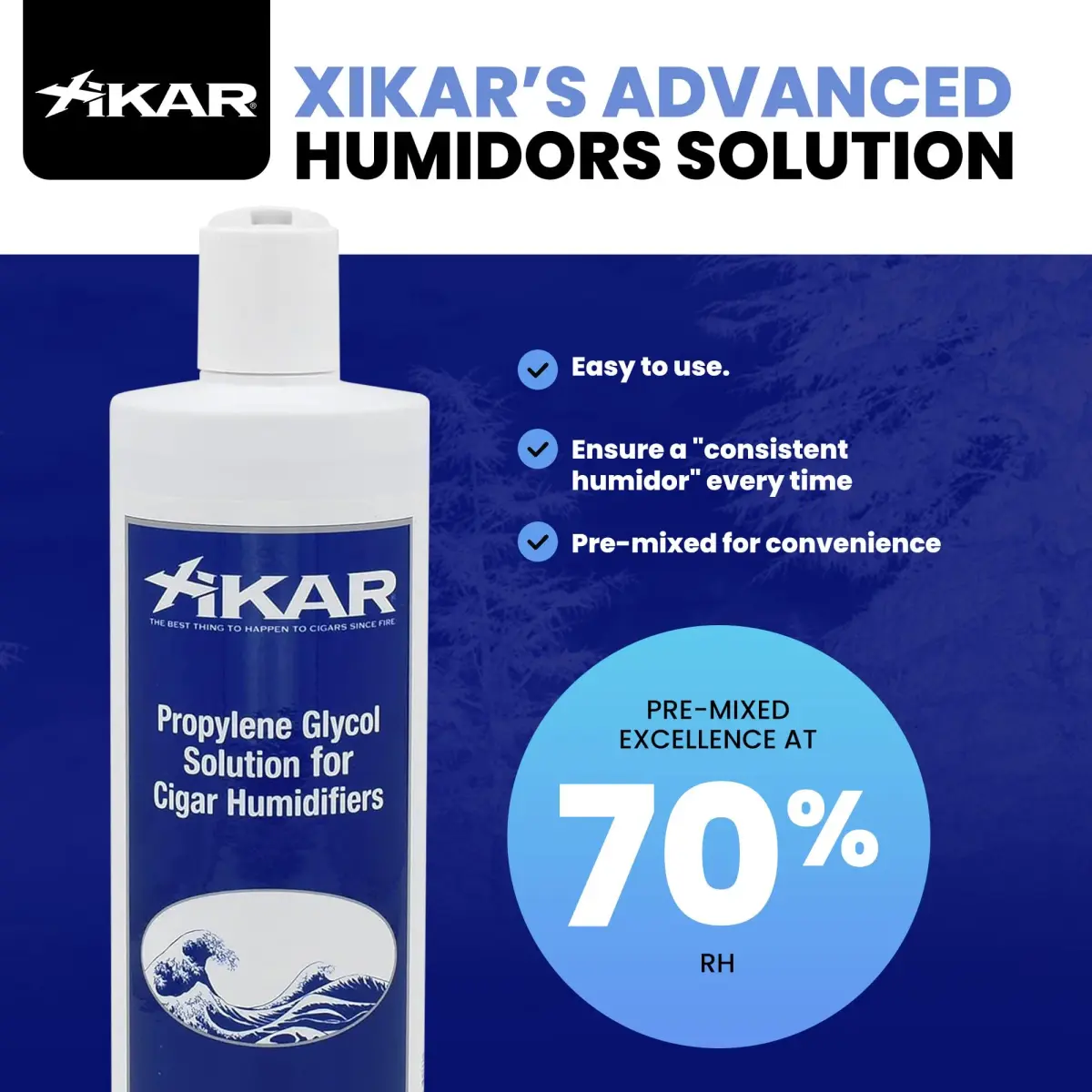 Xikar Humidor Solution Premium Pre-Mixed Propylene Glycol for 70% Relative Humidity 473ml (16 Fl Oz) - view 6
