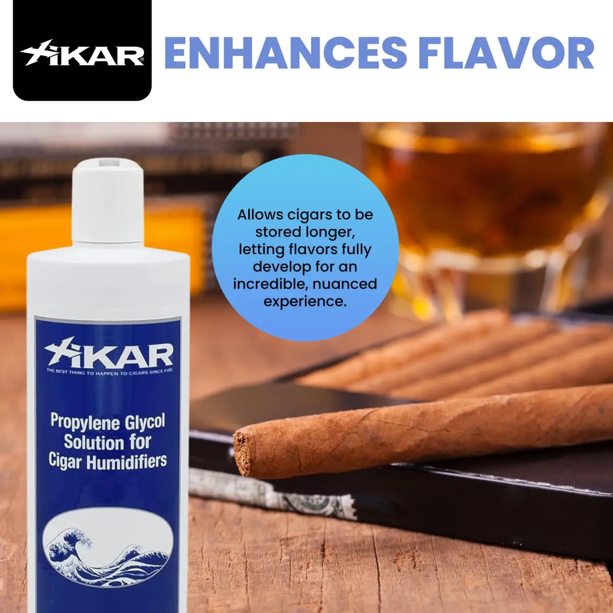 Xikar Humidor Solution Premium Pre-Mixed Propylene Glycol for 70% Relative Humidity 473ml (16 Fl Oz) - view 7