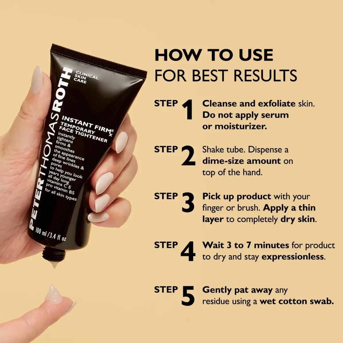 Peter Thomas Roth Instant FIRMx® Temporary Face Tightener Serum 100ml (3.4 fl oz) | Minimizes Wrinkles & Pores Instantly - view 4