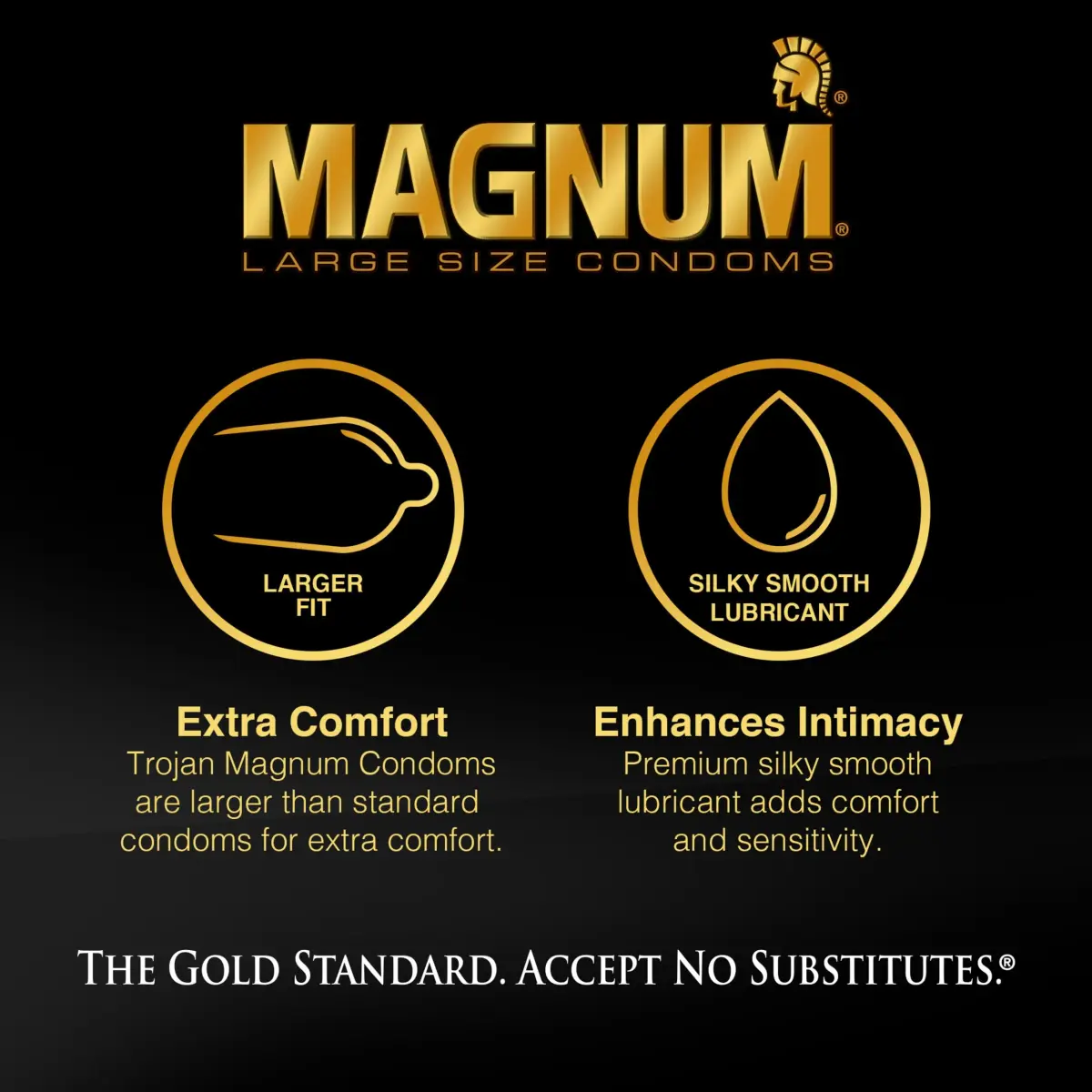 TROJAN Lubricated Magnum XL Large Size Condoms 12 Count | Extra Large Fit for Comfort & Protection - view 2