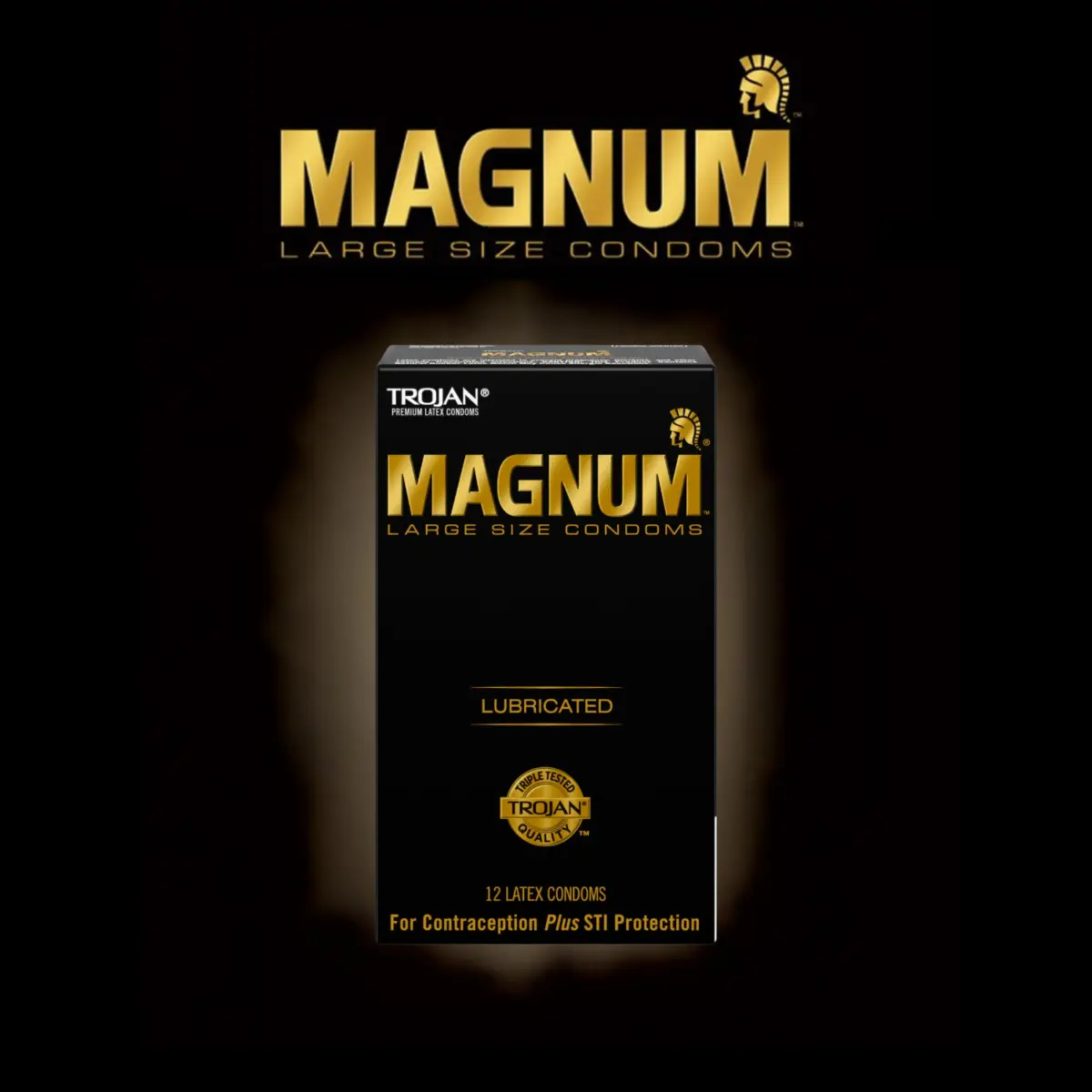 TROJAN Magnum Large Size Lubricated Condoms, 12 Count | Thinner Latex for Natural Feel - view 9