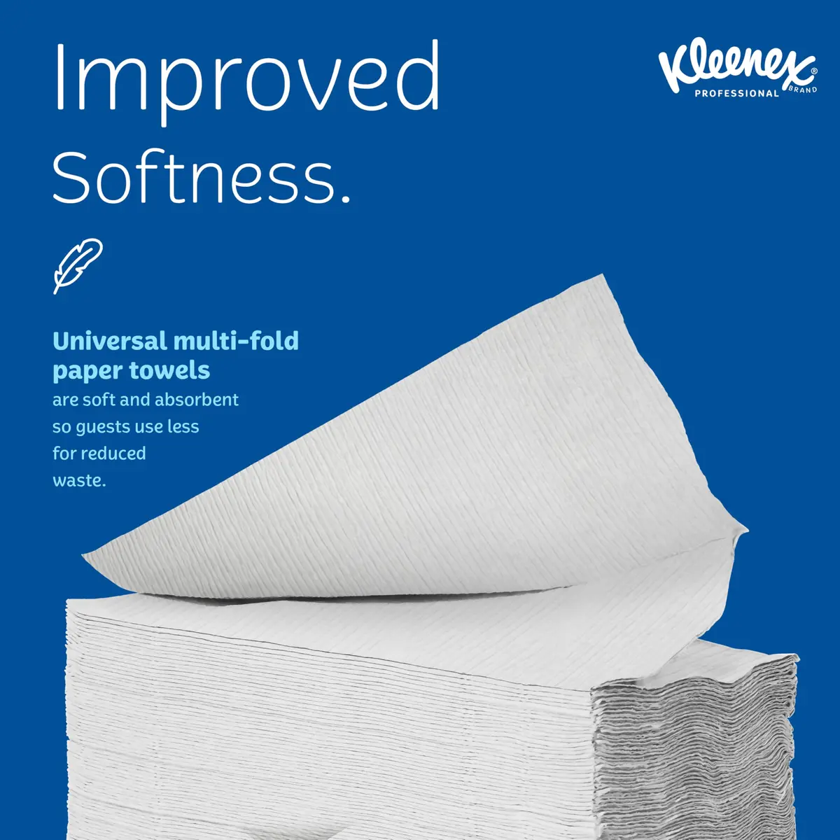 Kleenex Professional Multifold Paper Towels 8 x 150 Sheets | Soft, Absorbent, Eco-Friendly Office Towels - view 4