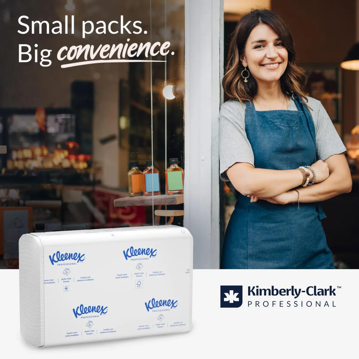 Kleenex Professional Multifold Paper Towels 8 x 150 Sheets | Soft, Absorbent, Eco-Friendly Office Towels - view 3