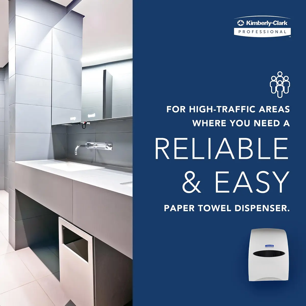 Kimberly-Clark Professional Sanitouch Manual Hard Roll Paper Towel Dispenser 1.5" | Touchless, Microban - view 8
