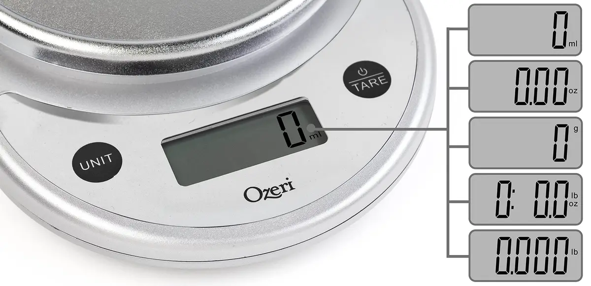 Ozeri Pronto Kitchen and Food Scale with Variable Graduation Technology | Accurate & Compact (70-120 chars) - view 2
