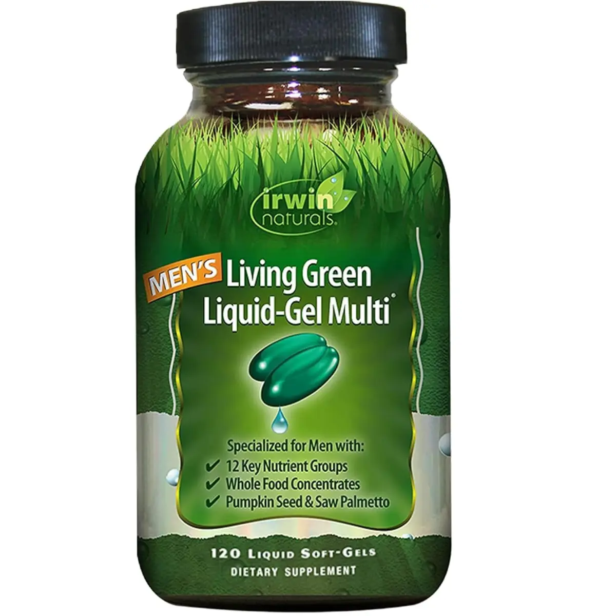 Irwin Naturals Men's Living Green Daily Multivitamin 120 Softgels | Targeted Men's Nutrition with 70 Nutrients & Omega Oils - main product image