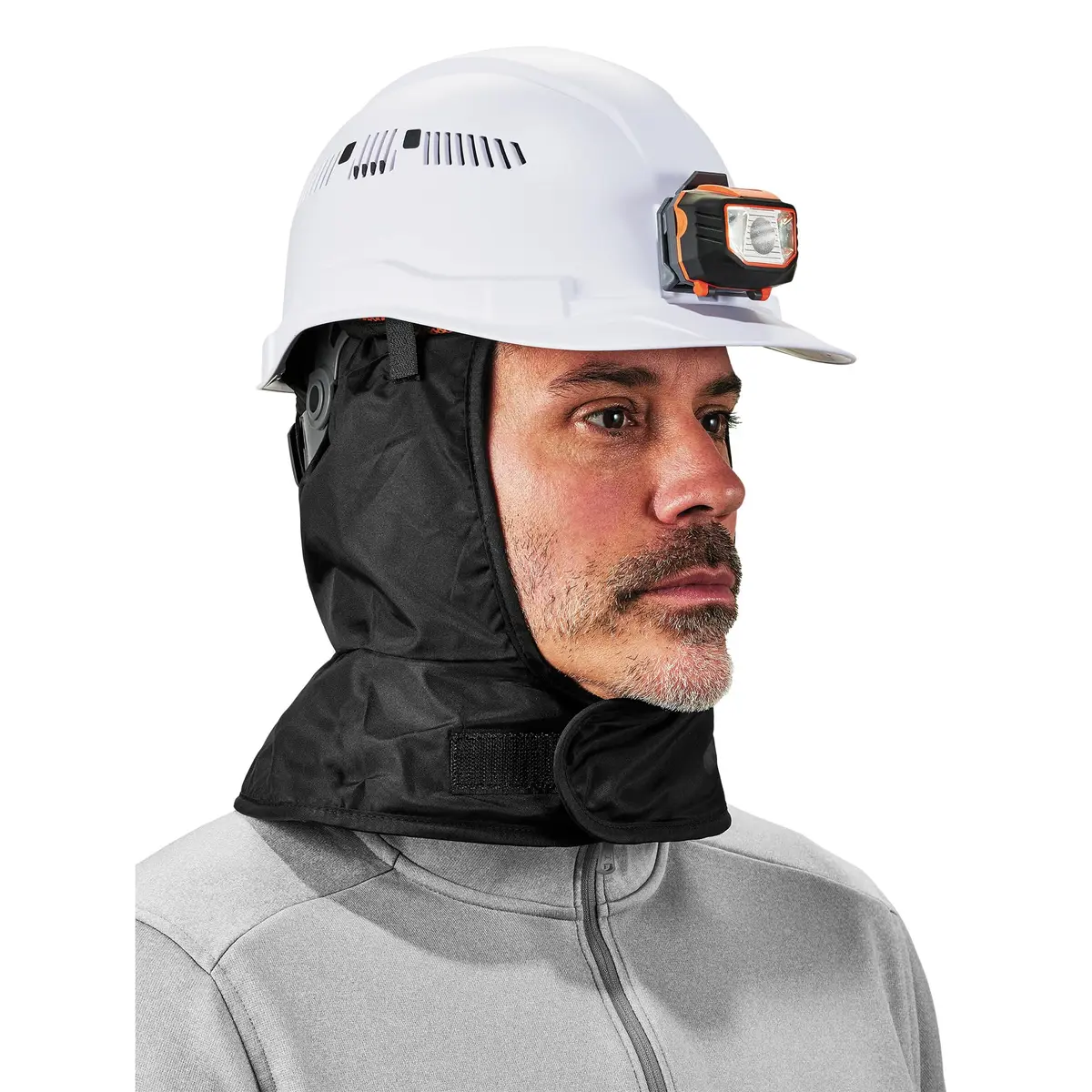 Ergodyne Shoulder Length Hard Hat Liner Black | Water-Resistant, Fleece, One Size US - view 7