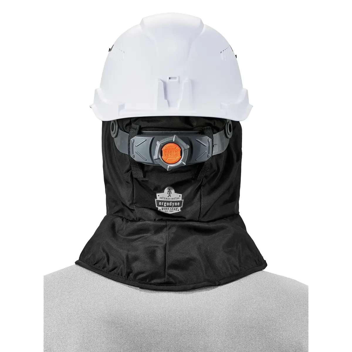 Ergodyne Shoulder Length Hard Hat Liner Black | Water-Resistant, Fleece, One Size US - view 9
