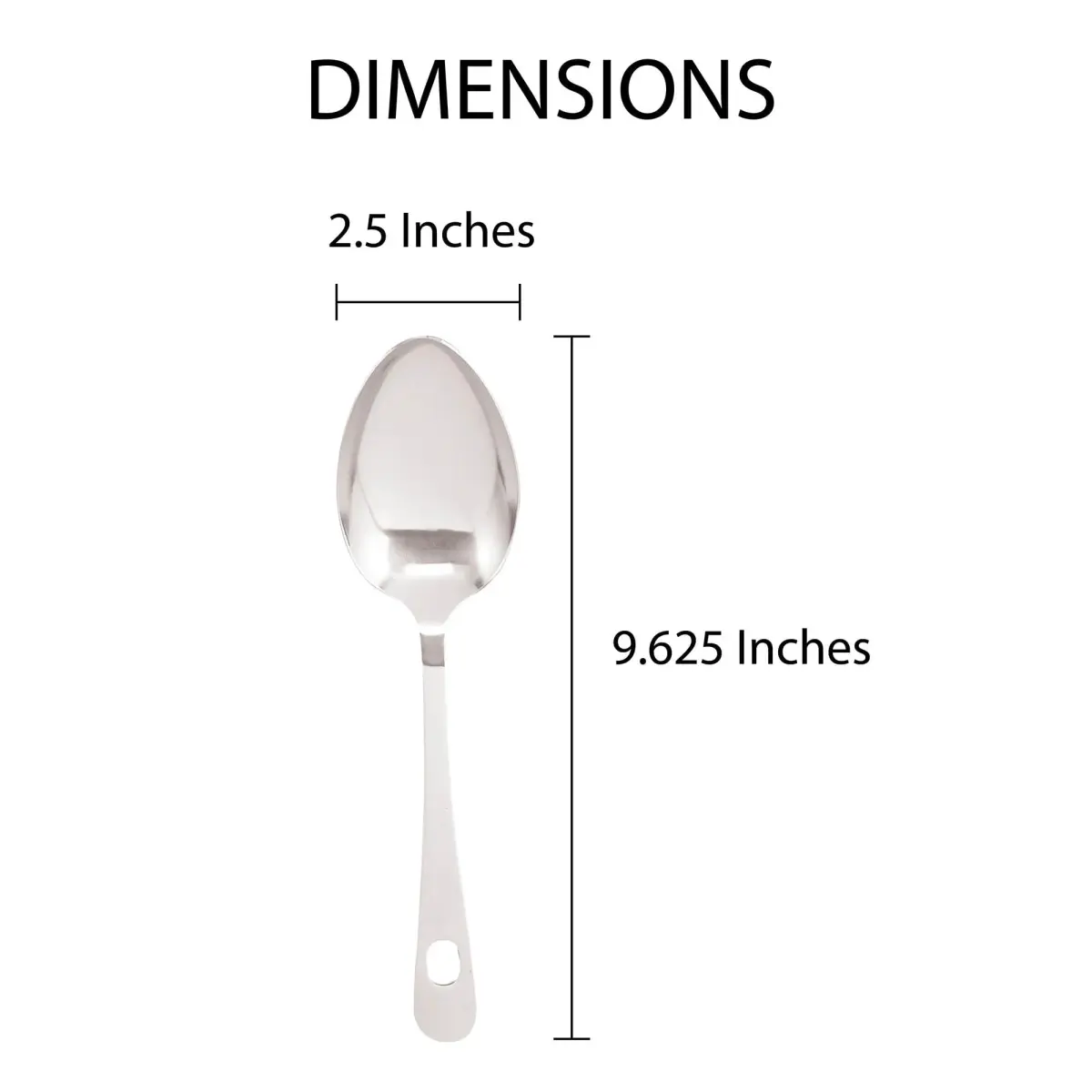 HIC Kitchen Solid Serving Spoon, Japanese Stainless Steel, 24 cm (9.6 inches) | Authentic Import for Indian Kitchens - view 3