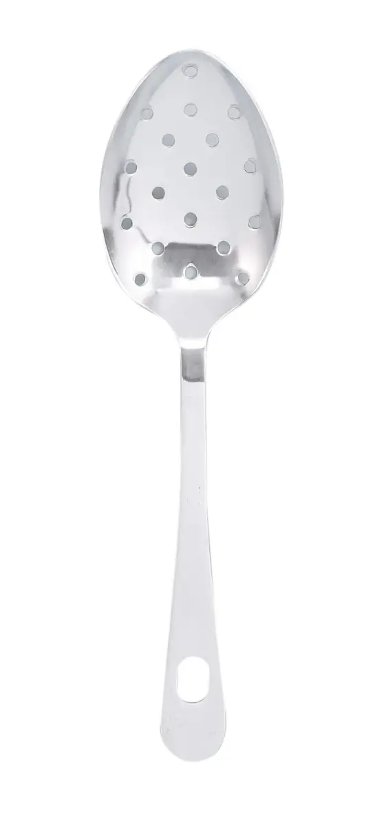 HIC Kitchen Pierced Serving Spoon, Japanese Stainless Steel, 24.5 cm (9.625 inches) | Dishwasher Safe - main product image
