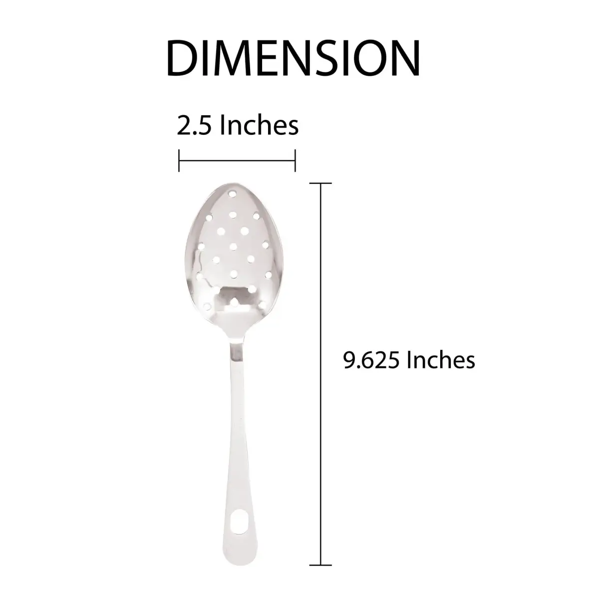 HIC Kitchen Pierced Serving Spoon, Japanese Stainless Steel, 24.5 cm (9.625 inches) | Dishwasher Safe - view 6