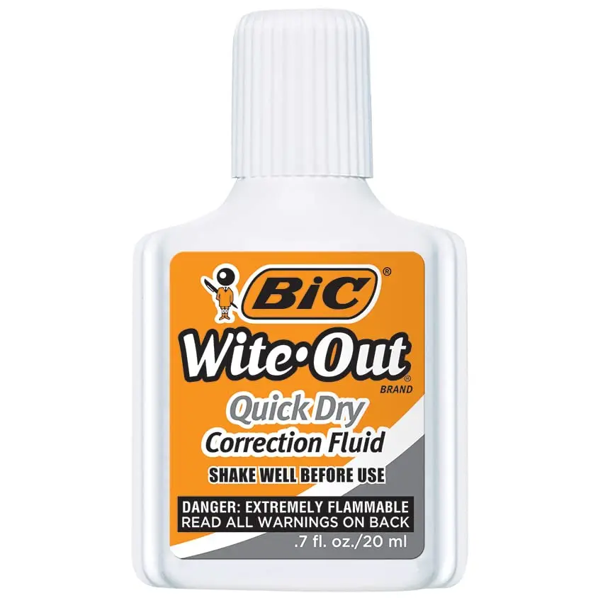 BIC Wite-Out Quick Dry Correction Fluid 20ml | Refillable White Correction Fluid for Office & School - view 3