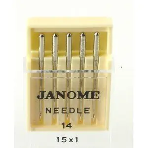 Janome Sewing Machine Needle Universal Size 14 | 5 Needles for Woven Fabrics - main product image
