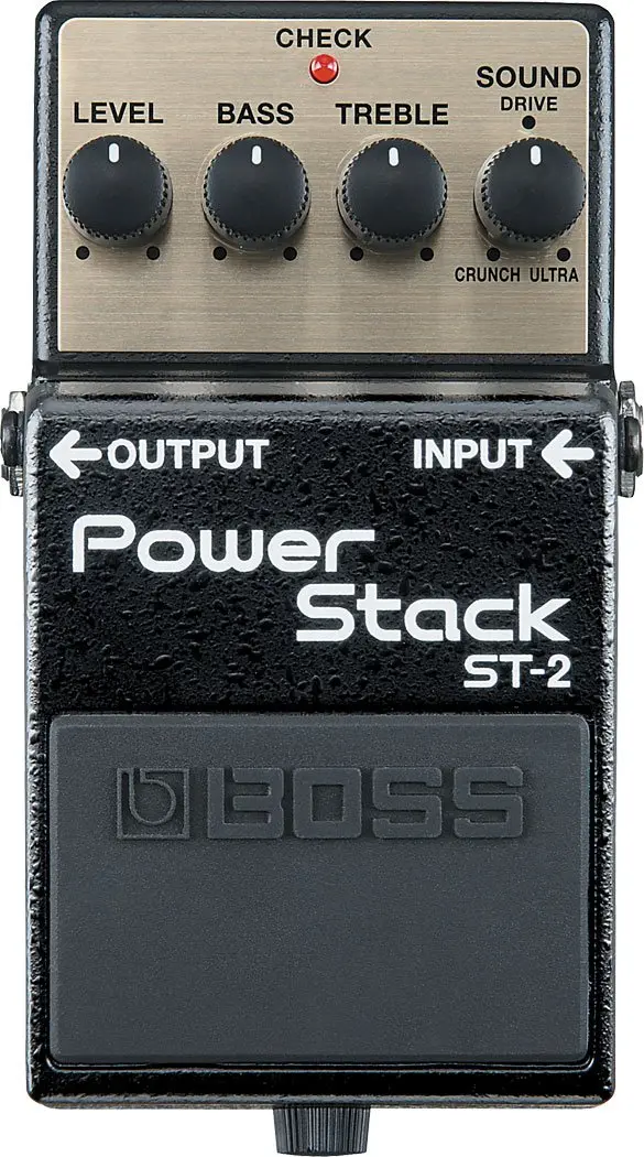 BOSS Power Stack Guitar Pedal (ST-2) Black | High-Gain Distortion with Two-Band EQ - main product image