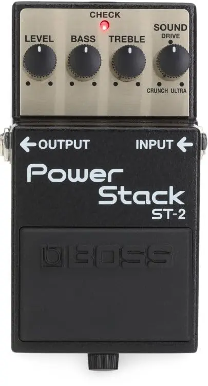 BOSS Power Stack Guitar Pedal (ST-2) Black | High-Gain Distortion with Two-Band EQ - view 3