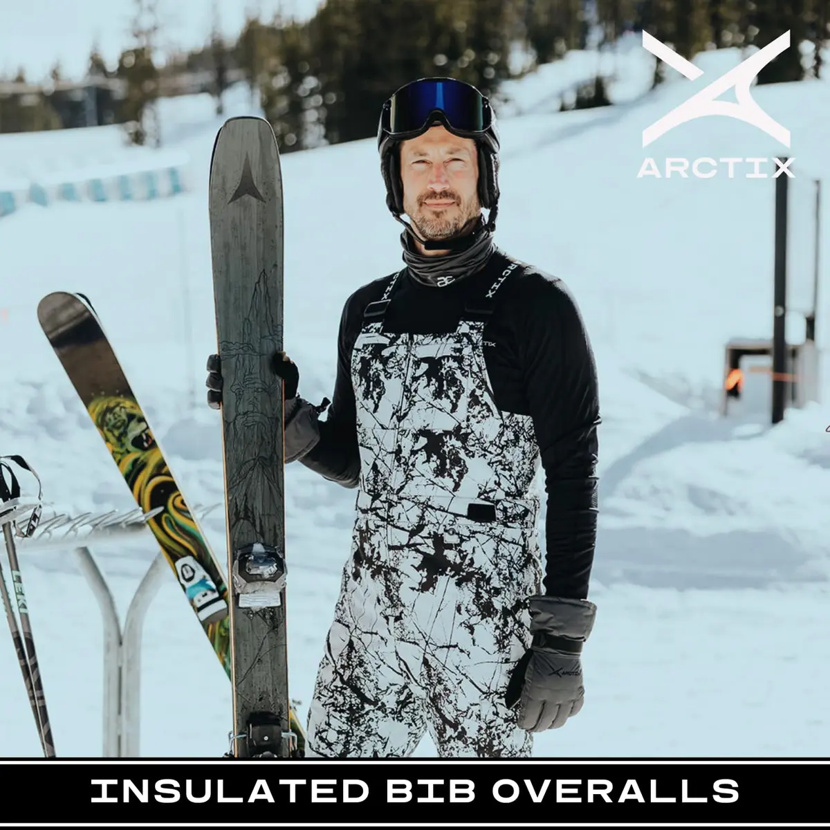 Arctix Essential Insulated Bib Overalls Black 4X-Large/32" Inseam | Maximum Cold Weather Protection - view 6