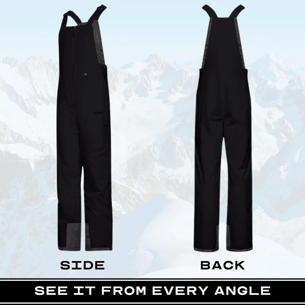 Arctix Essential Insulated Bib Overalls Black 4X-Large/32" Inseam | Maximum Cold Weather Protection - view 3