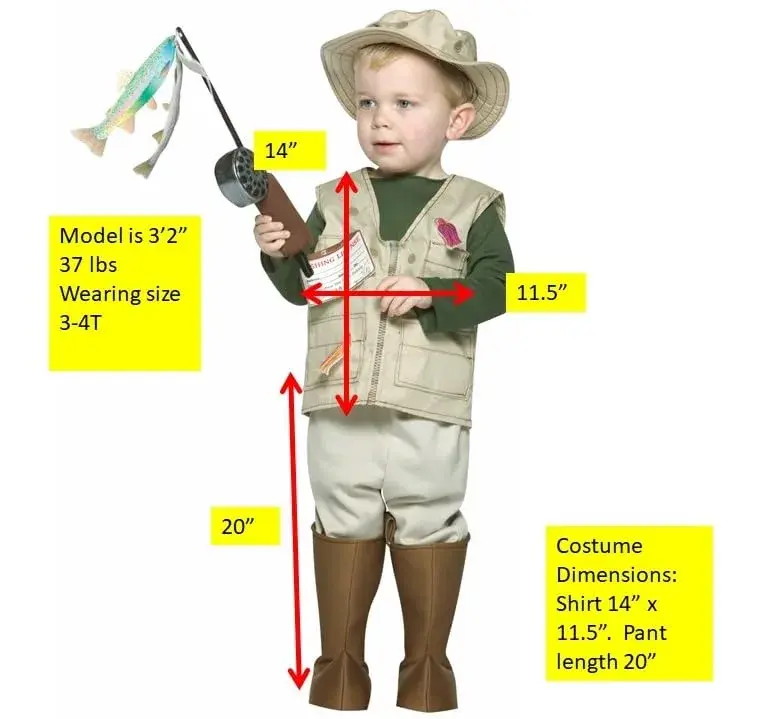 Rasta Imposta Future Fisherman Costume Brown 3-4T | Adorable Role-Play Outfit - view 2
