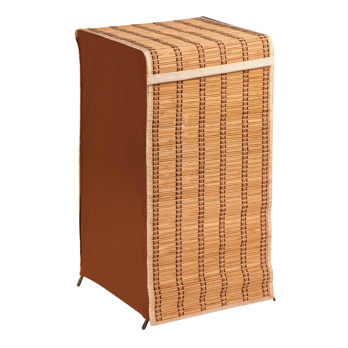 Honey-Can-Do Bamboo Wicker Hamper with Lid 26-Inches Tall | Sustainable Laundry Storage - main product image
