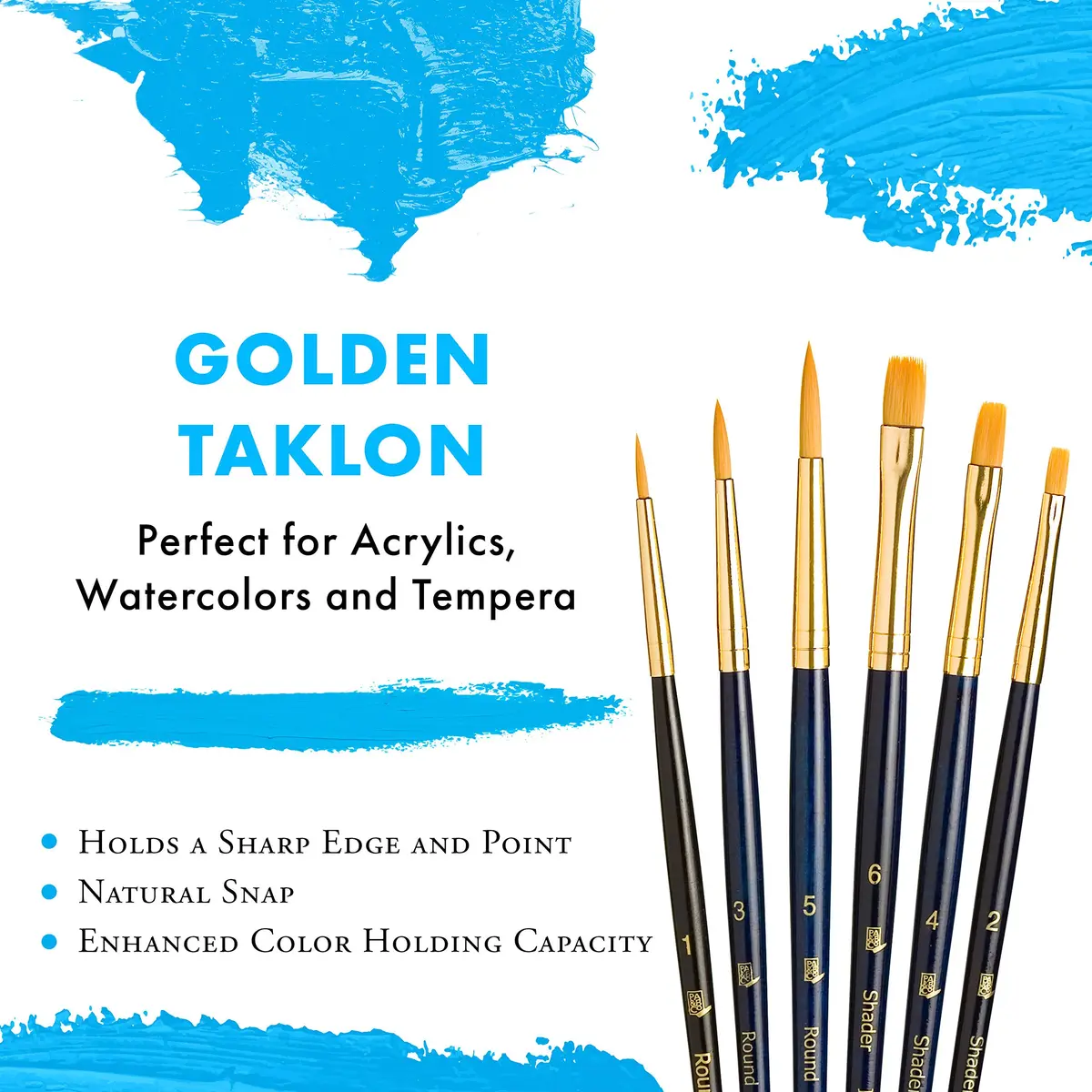 Princeton Real Value Series 9100 Paint Brush Sets | Acrylic, Oil & Watercolor | 1, 3, 5, Shader 2, 4, 6 - view 4